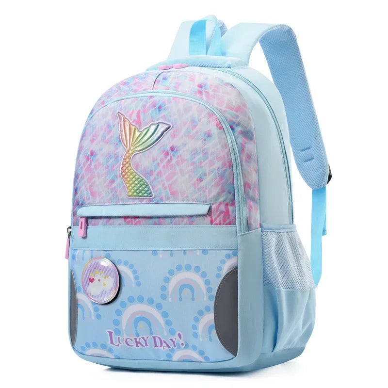 024 New Children's School Bag Primary School Cute Mermaid Tail Girl Waterproof Lightweight Bookbag Primary Middle Schoolbags