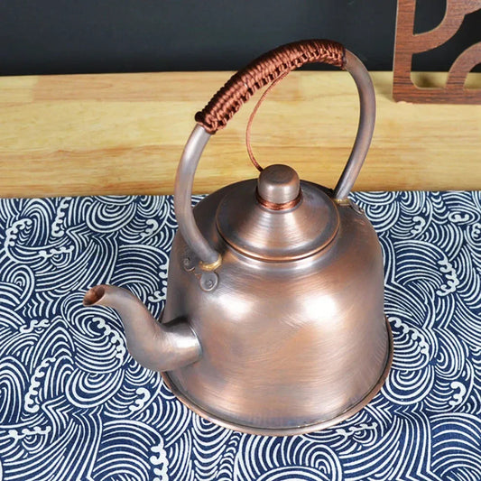 1.5L Pure Copper Teapot Thickened Red Copper Brass Boiling Kettle Anti-Scald Milk Tea Pot Vintage Copper Tea Set For Home Buy Our Tea