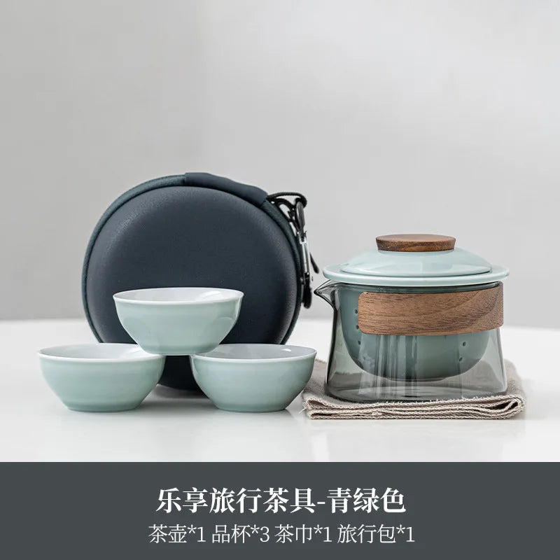 1 Bowl 3 Cups Zen Teapot and Tea Cup Set Kit Household Tea Making Travel Tea Set Outdoor Portable Bag Chinese Tea Set Supplies Buy Our Tea