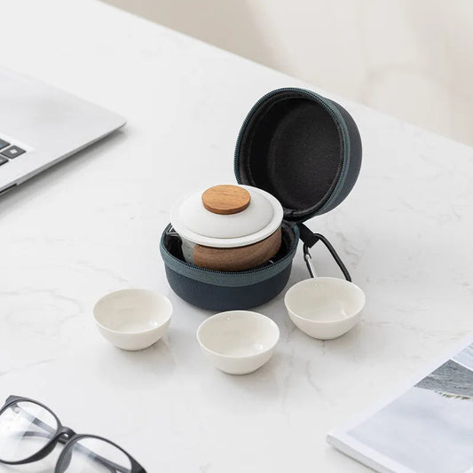 1 Bowl 3 Cups Zen Teapot and Tea Cup Set Kit Household Tea Making Travel Tea Set Outdoor Portable Bag Chinese Tea Set Supplies Buy Our Tea