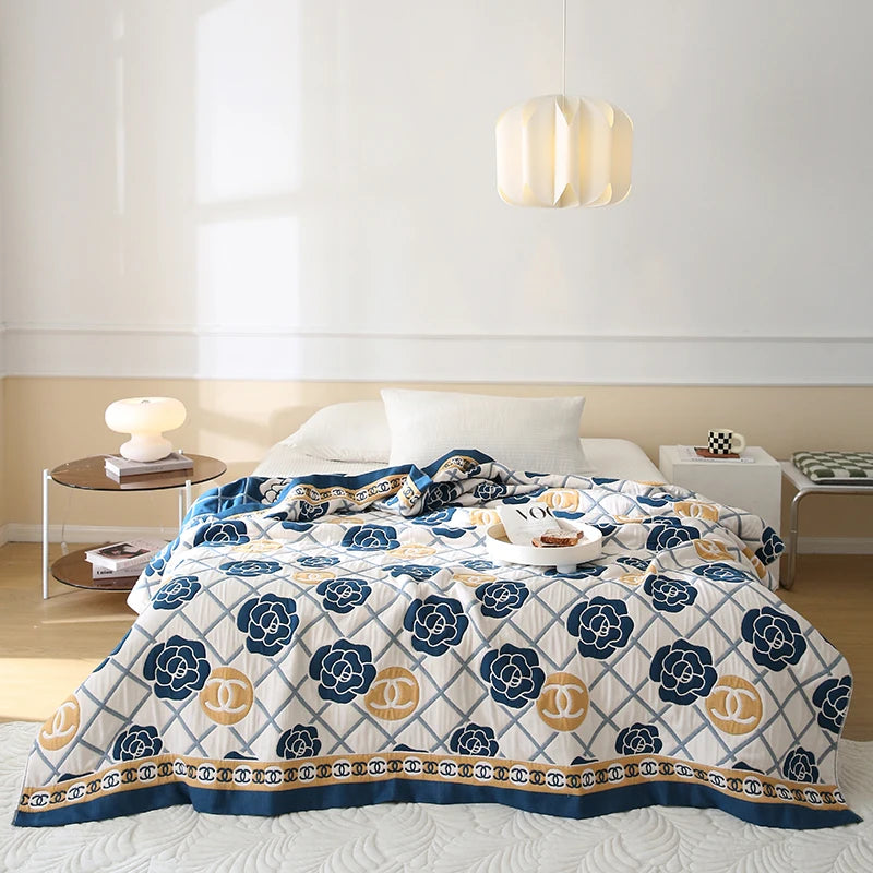 10 layers gauze blanket breathable anti static bed cover sheet active printing pure cotton healthy newly listed soft on sales Buy Our Tea