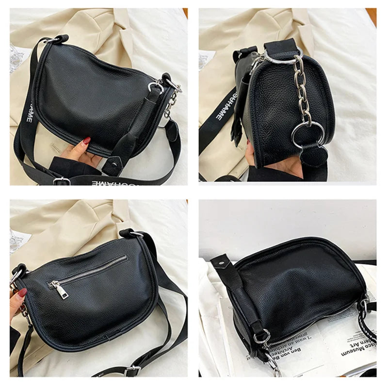 100% Genuine Leather Women Handbags Women's Bag High Quality Cowhide Women Messenger Bag New Luxury Fashion Female Shoulder bags