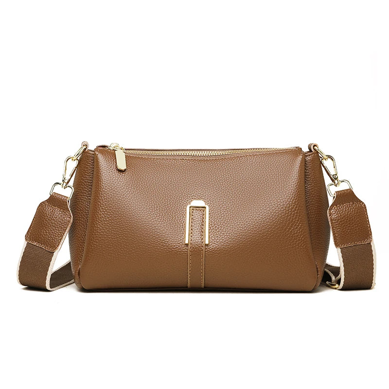 100% Genuine Leather Women's Bag Handbag 2024 Luxury Cow Leather Women Shoulder Crossbody Bag Fashion Female Messenger Phone Bag