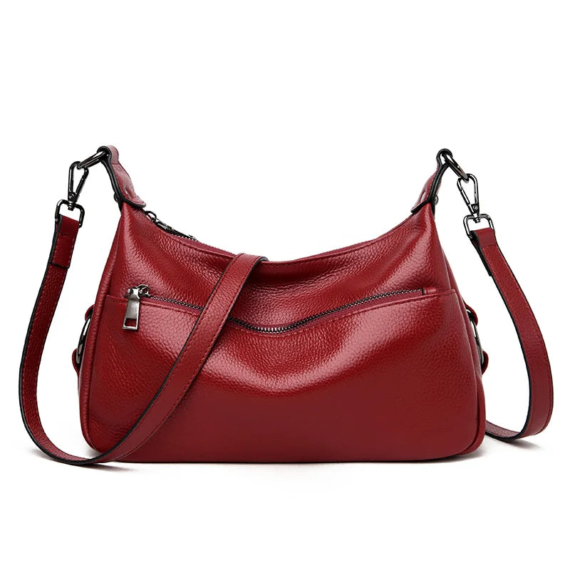 100% Soft Genuine Leather Luxury Handbags Women Bags Designer Shoulder Crossbody Bag For Women 2023 Large Casual Female Tote Sac