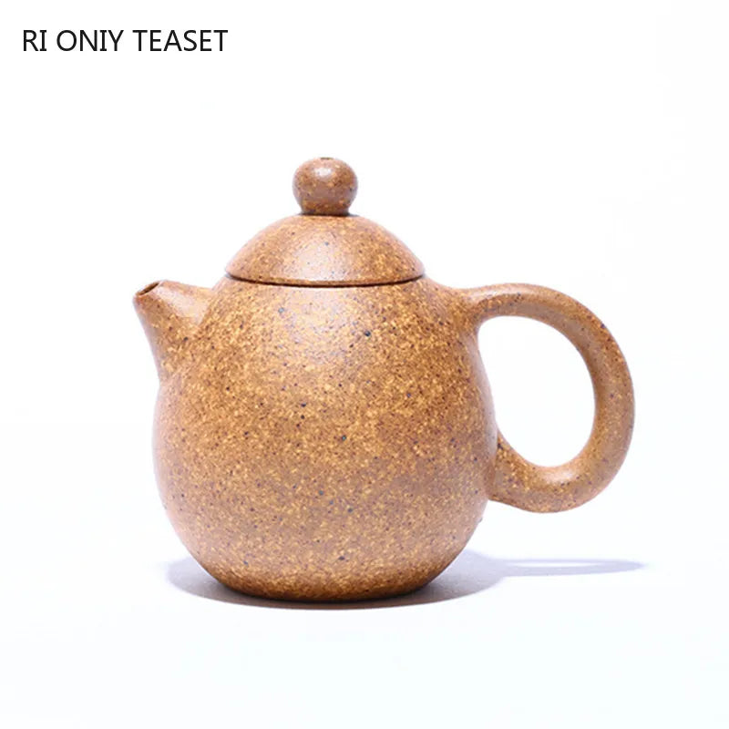 100ml Yixing Small Capacity Purple Clay Teapots Raw Ore Section Mud Kettle Handmade Dragon Egg Tea Pot Chinese Zisha Tea Set
