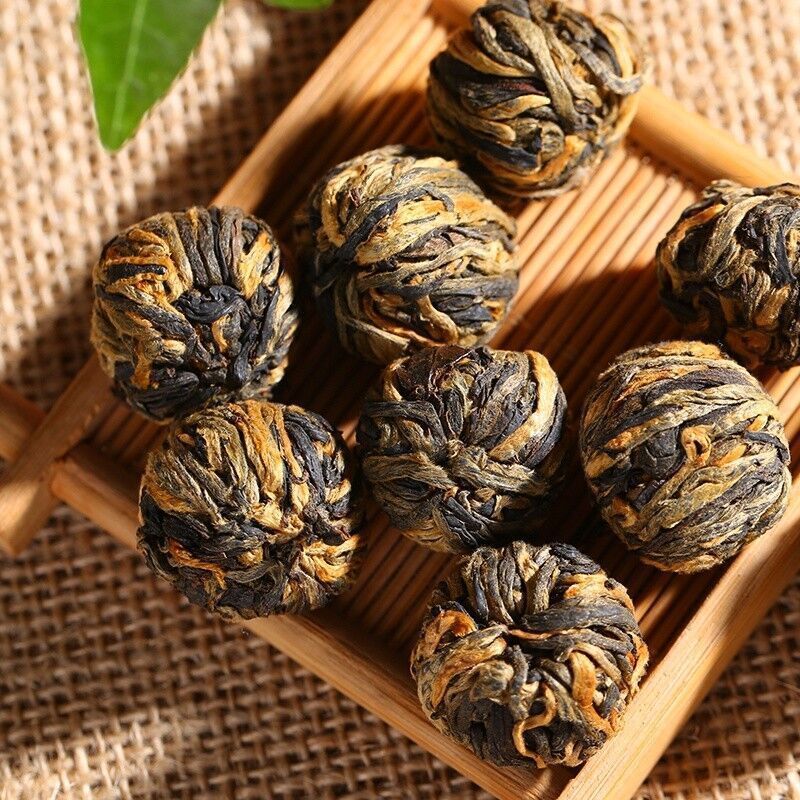 Black Pearl Dian Hong Tea,Yunnan Handmade Dragon balls Schwarzer Tee thé noir