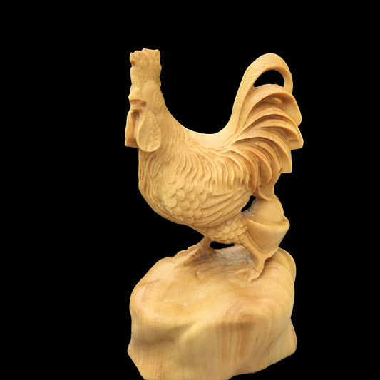 10cm Boxwood Wood Sculpture Real Wood Wood Statue Animal Sculpture Chinese Zodiac Collection Traditional Chinese Home Décor
