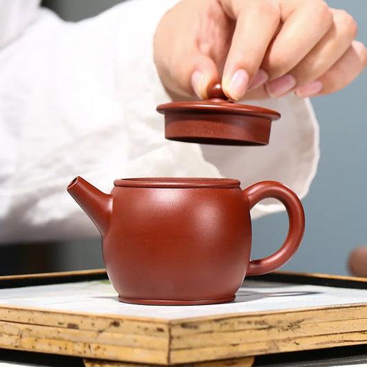 110ML Yixing Red Clay Teapot Ball Hole Filter Kettle Archaize Teaware Puer Tea Ceremony Supplies Drinkware Set