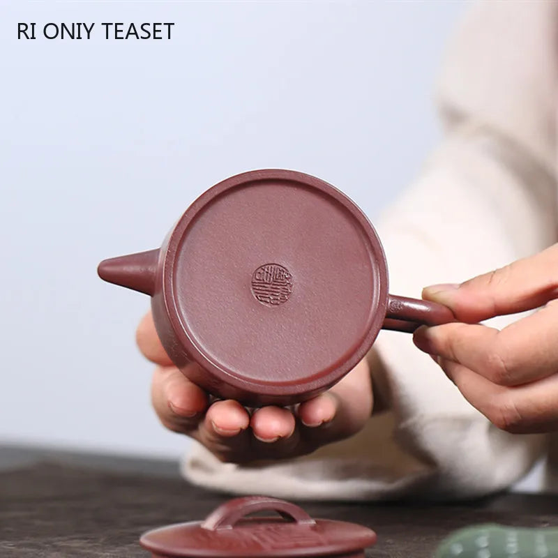 110ml Chinese Yixing High-end Purple Clay Teapots Small Capacity Kettle Famous Handmade Tea Pot Raw Ore Zisha Tea Set Teaware