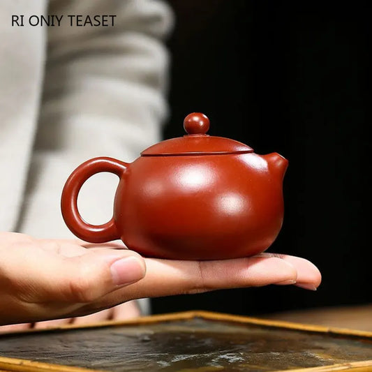 110ml Chinese Yixing Purple Clay Teapots Raw Ore Dahongpao Mud Xishi Tea Pot Kettle Famous Handmade Zisha Tea Set Teaware