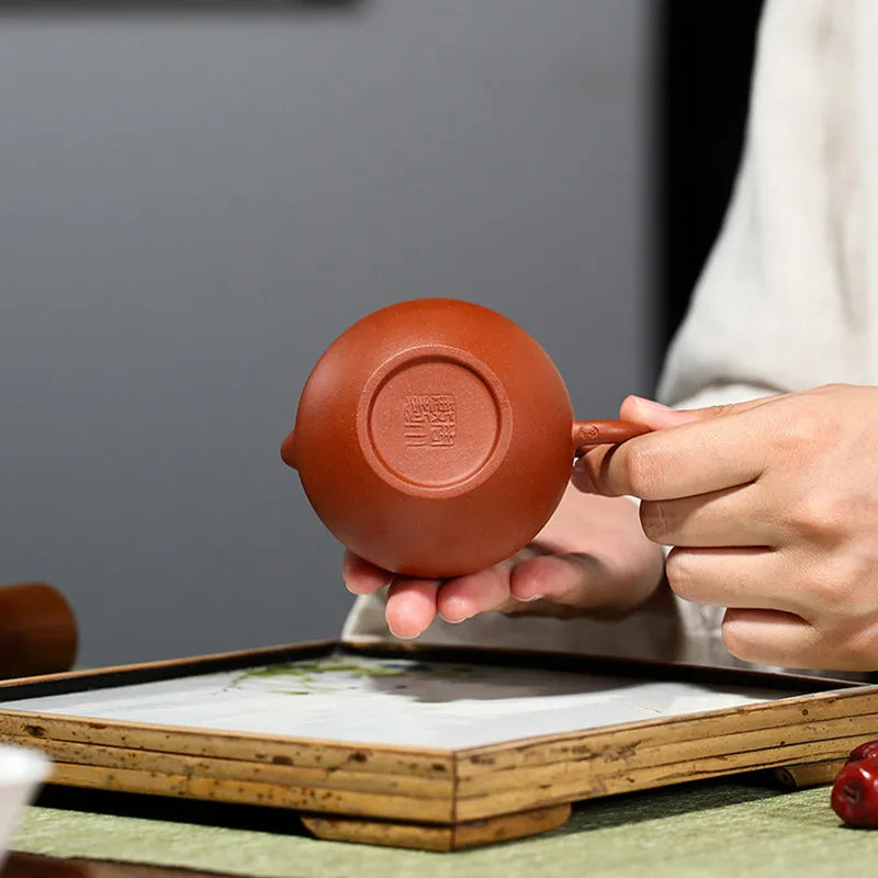 110ml Yixing Purple Clay Teapot Ball Hole Filter Tea Infuser Handmade Beauty Tea Pot Customized Teaware Gifts Tea Accessories