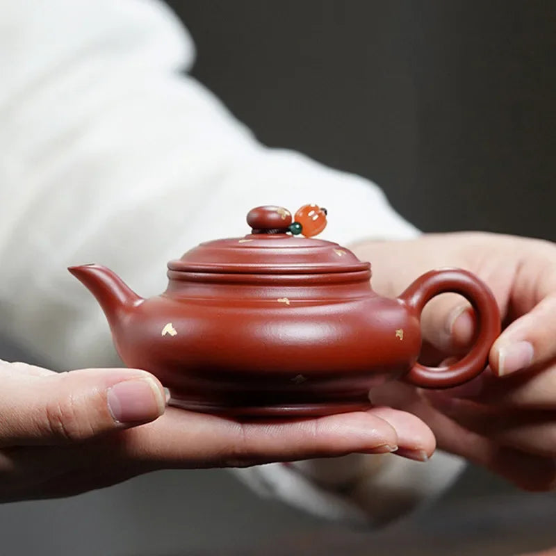 110ml Yixing Small Capacity Purple Clay Teapots Famous Handmade Tea Pot Raw Ore Dahongpao Kettle Chinese Zisha Tea Set Teaware