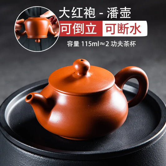 115ml Chinese Yixing Handmade Tea Pot Purple Clay Teapot Beauty Kettle Home Dahongpao Customized Teaware Tea Ceremony Tea Set