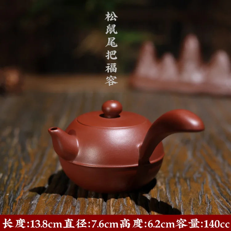 120cc 150Cc haozhou Zhu Ni Hand Pulled Pot Side Handle Purple Clay Pot Kung Fu Tea Set Ball Hole Filter Foam Tea Pot