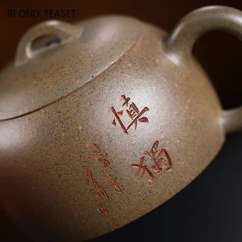 120ml Authentic Yixing Purple Clay Teapots Famous Artists Handmade Tea Pot Raw Ore Section Mud Kettle Chinese Zisha Tea Set