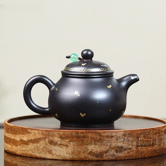 120ml Boutique Yixing Purple Clay Tea Pot Raw Ore Black Mud Filter Teapot Chinese Zisha Tea Infuser Handmade Beauty Teaware