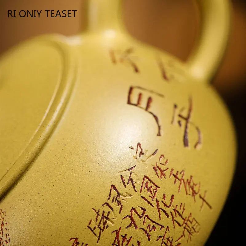 120ml Chinese Yixing Purple Clay Teapots Small Capacity Handmade Tea Pot Raw Ore Beauty Kettle Famous Artists Zisha Tea Set