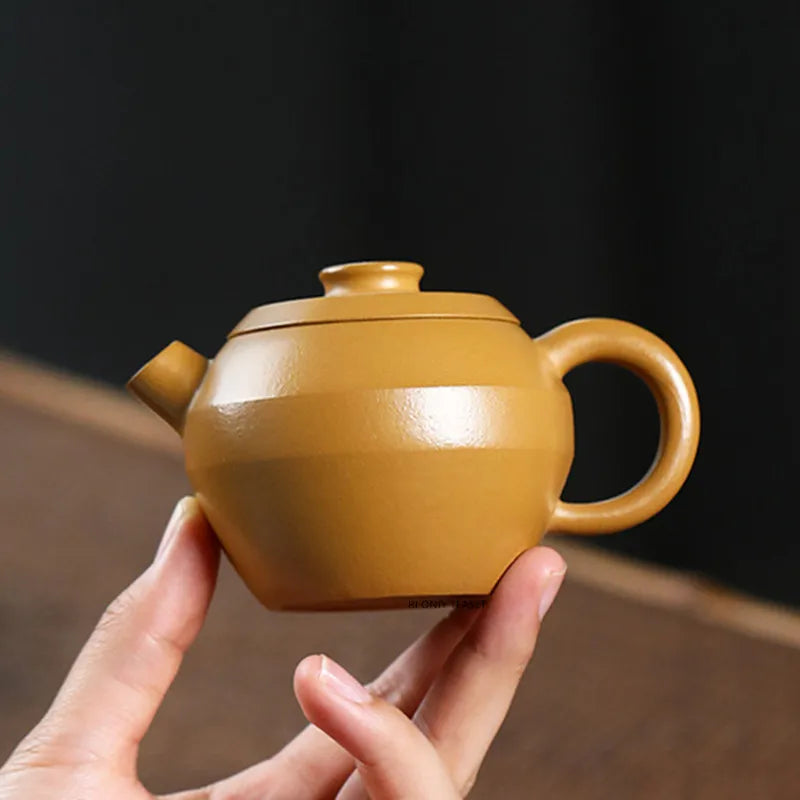 120ml Yixing Raw Ore Purple Clay Teapots Handmade Small Capacity Tea Pot Kettle Chinese High-end Zisha Tea Set Collection Gifts