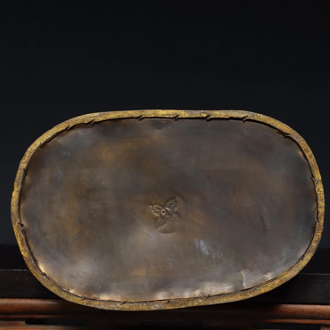 13"Tibet Temple Collection Old Bronze Gilded Facial Painted Vaisravana Pisamen sky Sitting Buddha Worship Hall Town house