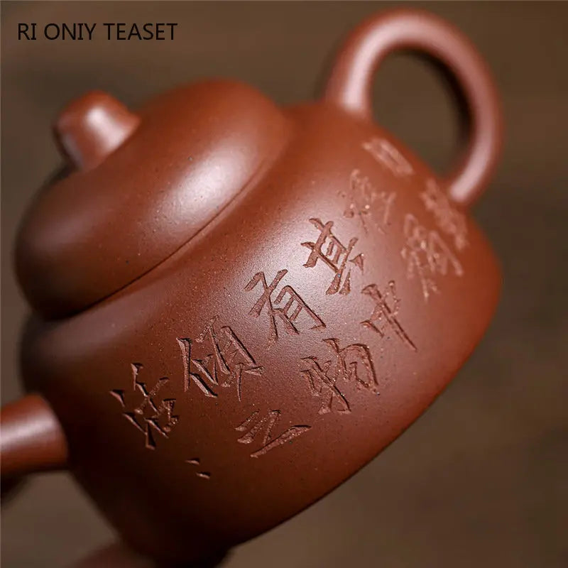 130ml Chinese Yixing High-end Purple Clay Teapots Famous Artists Handmade Tea Pot Raw Ore Beauty Kettle Zisha Tea Set Collection