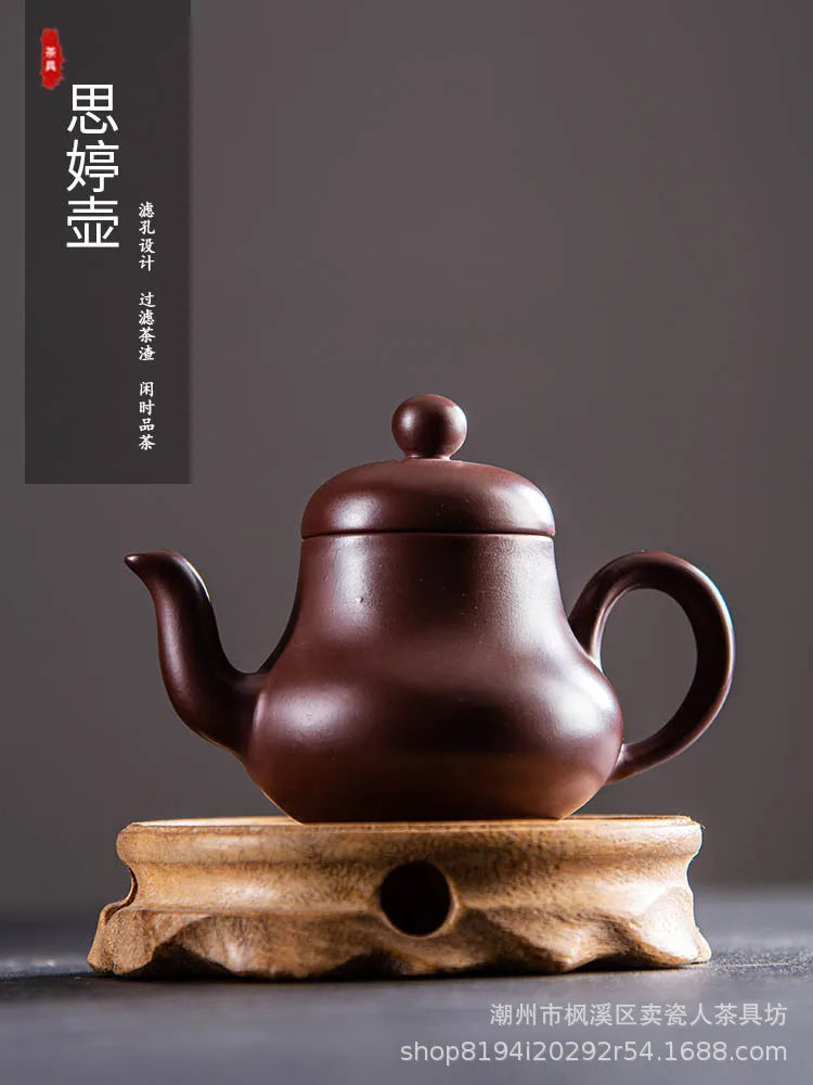 130ml Chinese Yixing Purple Clay Tea Pot Handmade Section Mud Beauty Kettle Custom Filter Zisha Teapot Tradition Tea Accessories