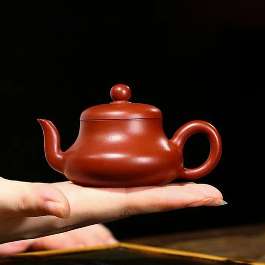 130ml Chinese Yixing Purple Clay Teapots Famous Artists Handmade Tea Pot Raw Ore Dahongpao Mud Kettle Zisha Tea Set Teaware