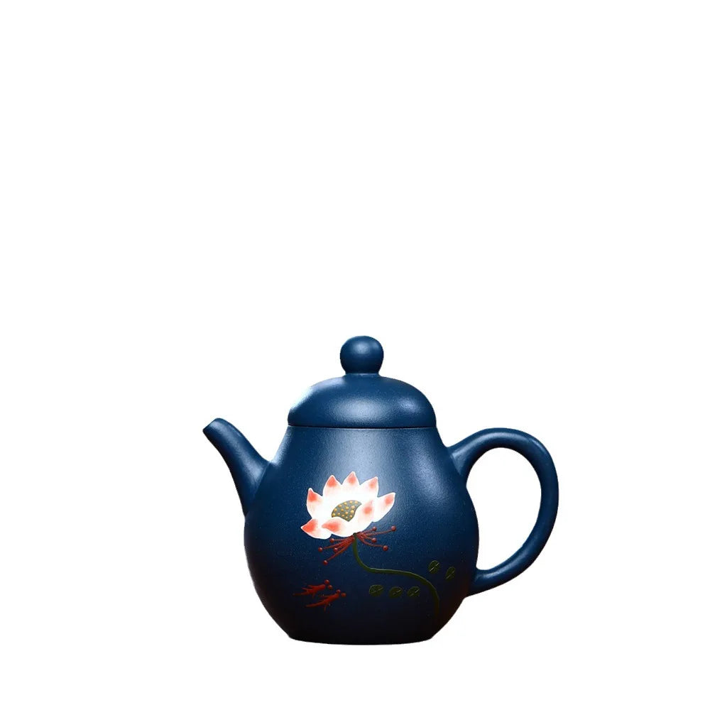 130ml Real Handmade Yixing Teapot Azure Clay ball hole Pot Chinese Kettle Kung Fu Zisha Tea Set Pure Teaware