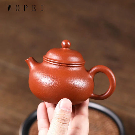 130ml Yixing Purple Clay Teapot Master Handmade Small Capacity Tea Pot Authentic Raw Ore Kettle Chinese Zisha Tea Set Gifts