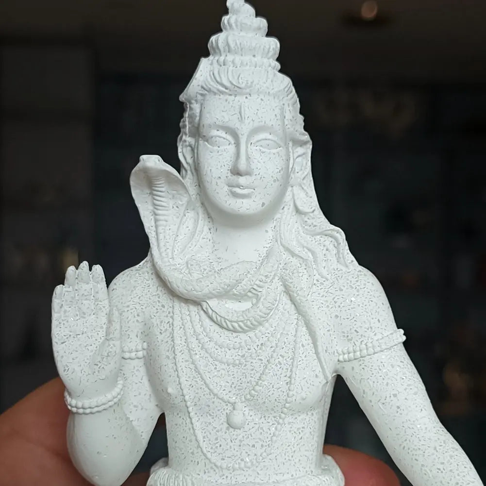 13cm Sandstone Shiva Statue Yoga Figurine Ornament Zen Meditation Buddha Decor India Religion Feng Shui Craft Home Living
