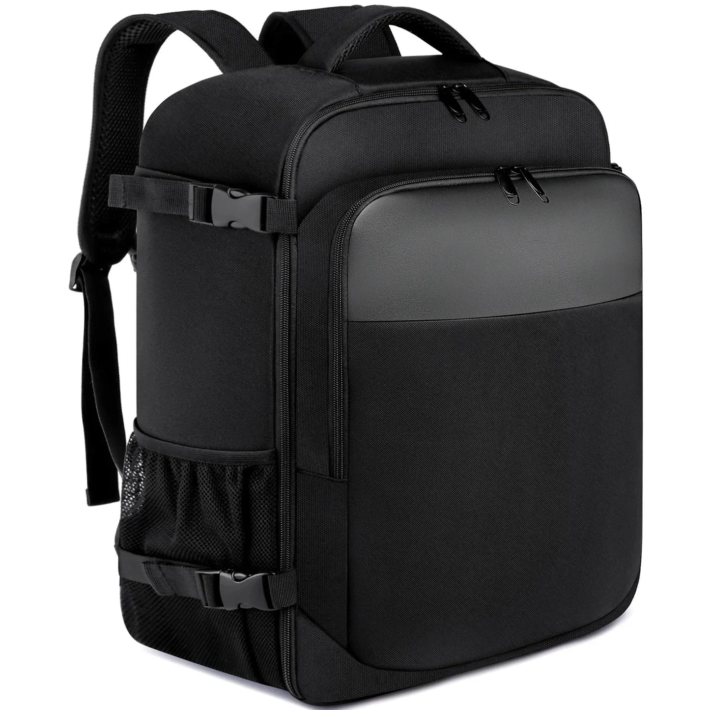 14/15.6 Inch Laptop Men's Multifunctional Simple Business Backpack Airline Approved Carry-On Cabin Carry-on Bag Black