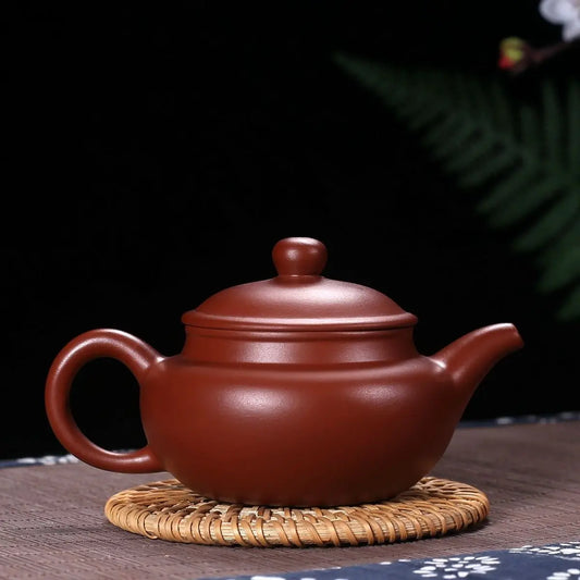 140cc Yixing Handmade Purple Clay Teapots Ball Shaped Infuser Tea Pot Beauty Kettle Customized Zisha Tea Set Dahongpao Authentic
