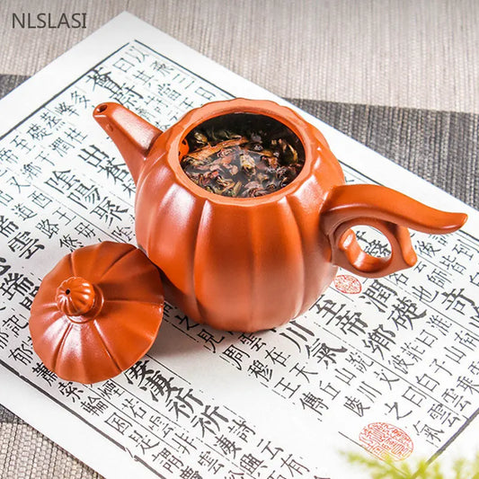 140ml/280ml Chinese Yixing Purple Clay Tea Pot Raw Ore Zhu Mud Beauty Tea Infuser Handmade Filter Teapot Tradition Zisha Tea Set