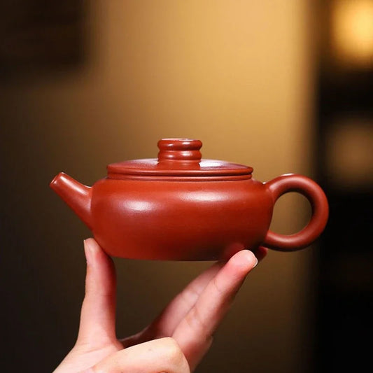 140ml Authentic Yixing Purple Clay Teapots Famous Artists Handmade Tea Pot Raw Ore Dahongpao Mud Kettle Chinese Zisha Tea Set
