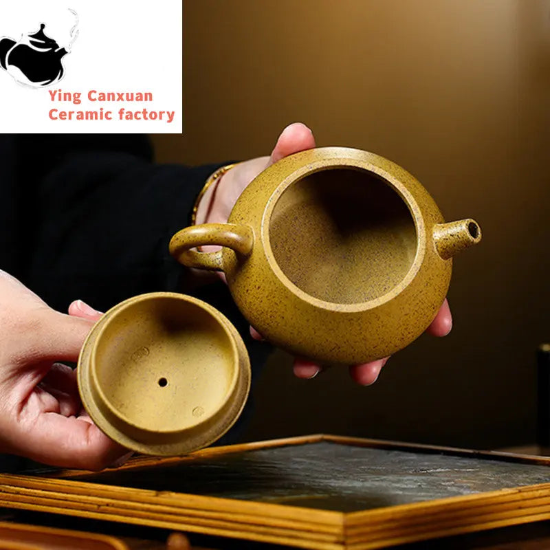 140ml Yixing High-end Purple Clay Teapot Famous Handmade Tea Pot Kettle Raw Ore High Temperature Mud Chinese Zisha Tea Set