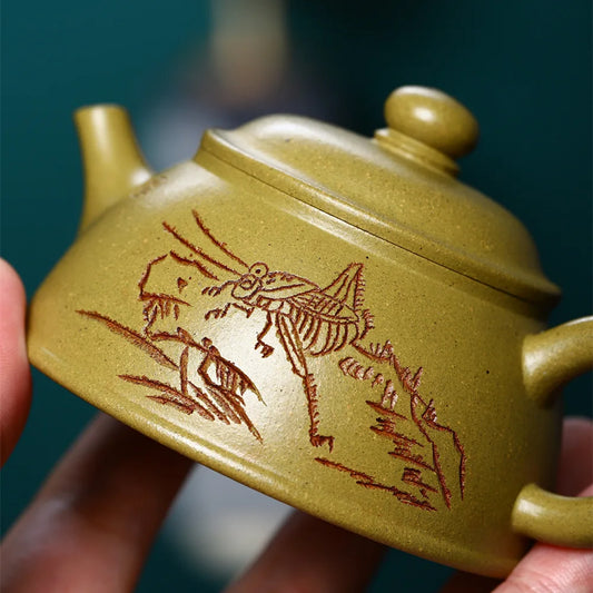 150cc Handmade Section Mud Xishi Tea Pot Chinese Yixing Purple Clay Teapots Customized Beauty Kettle Zisha Tea Set