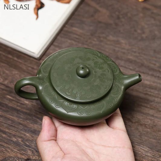 150ml Antique Yixing Purple Clay Teapot Raw Ore Green Mud Filter Tea Infuser Handmade Beauty Tea Pot Chinese Zisha Teaware