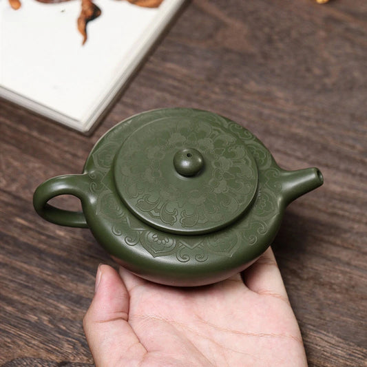 150ml Antique Yixing Purple Clay Teapot Raw Ore Green Mud Filter Tea Infuser Handmade Beauty Tea Pot Chinese Zisha Teaware