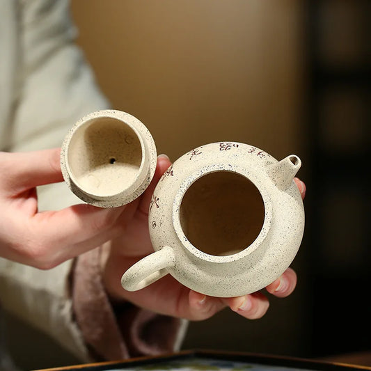 150ml Classic Yixing Purple Clay Teapot Raw Ore Section Mud Filter Tea Pot Handmade Zisha Dragon Egg Kettle Customized Tea Set