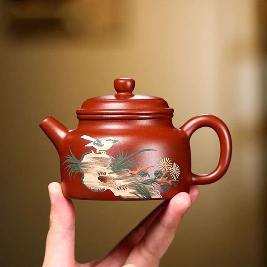 150ml Master Handmade Yixing Purple Clay Teapot Raw Ore Dahongpao Dezhong Tea Pot Home Filter Kettle Zisha Tea Set Supplies