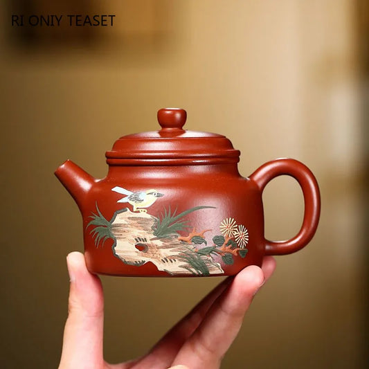 150ml Master Handmade Yixing Purple Clay Teapot Raw Ore Dahongpao Dezhong Tea Pot Home Filter Kettle Zisha Tea Set Supplies