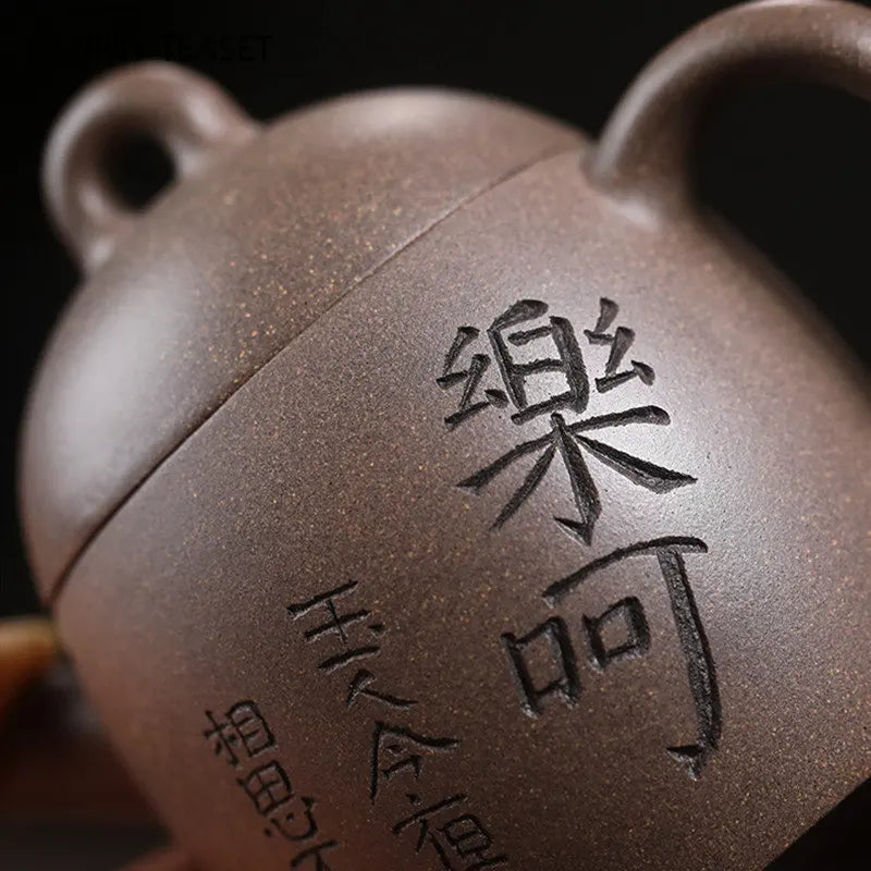 150ml Yixing Purple Clay Teapots Famous Artists Handmade Tea Pot Raw Ore Grey Section Mud Kettle Chinese Zisha Tea Set Teaware