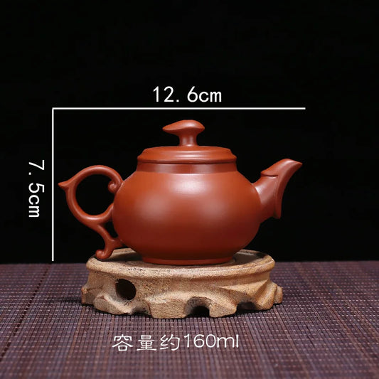 160CC Yixing Clay Teapot Traditional Pot Chinese Handheld Kettle Kung Fu Zisha Tea Set Teaware Collection Hand Playing Toy
