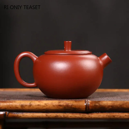 160ml Authentic Yixing Purple Clay Teapots Famous Artists Handmade Tea Pot Raw Ore Dahongpao Mud Kettle Chinese Zisha Tea Set