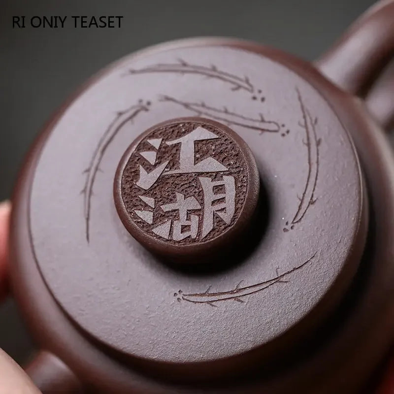 160ml Chinese Yixing Purple Clay Teapots Famous Handmade Tea Pot Raw Ore Purple Mud Kettle High-end Zisha Tea Set Collection