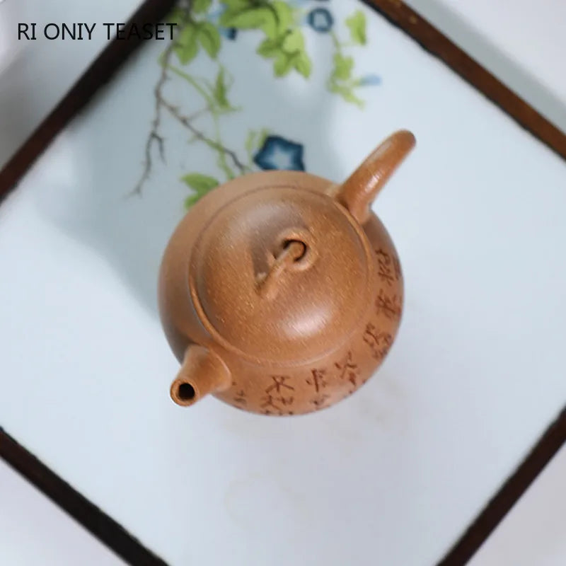 160ml High-end Yixing Purple Clay Teapot Famous Handmade Three-legged Tripod Tea Pot Kettle Chinese Zisha Tea Set Collection