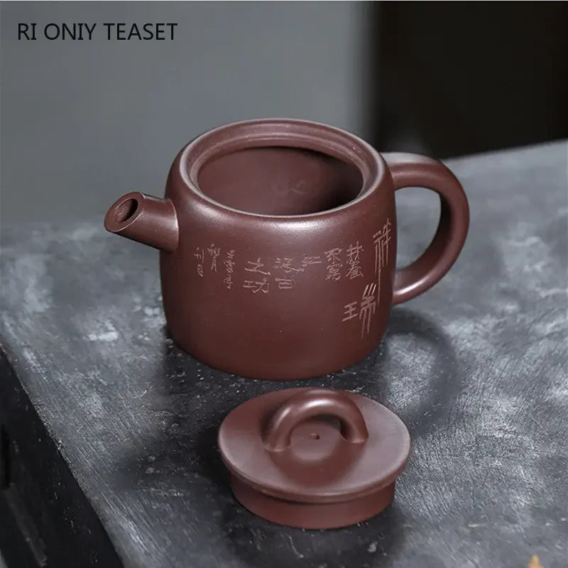 160ml High-end Yixing Purple Clay Teapots Famous Handmade Tea Pot Collection Raw Ore Old Purple Mud Kettle Chinese Zisha Tea Set