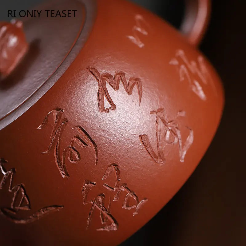 160ml Yixing High-end Purple Clay Teapots Handmade Tea Pot Raw Ore Dahongpao Zhu Mud Beauty Kettle Zisha Tea Set Collection Gift
