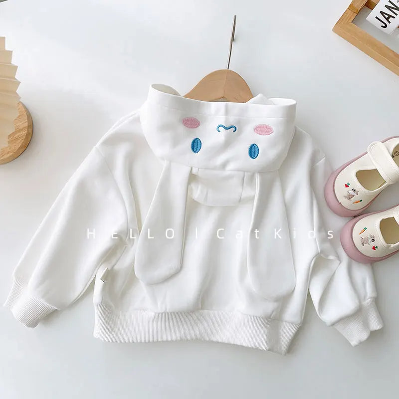 Cinnamoroll Kuromi Jacket Children Autumn Overcoat Printing Long Sleeved Tops
