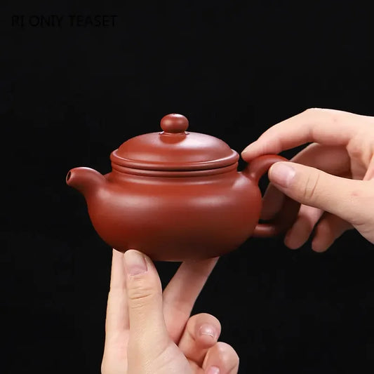 170ml Chinese Yixing Purple Clay Teapots Famous Artists Handmade Antique Tea Pot Raw Ore Dahongpao Kettle Zisha Tea Set Teaware