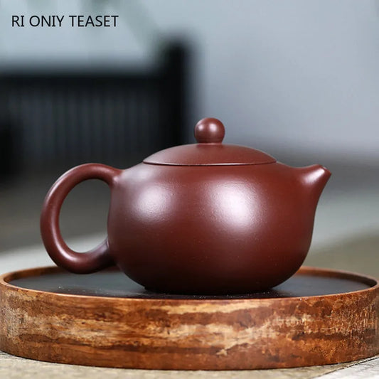 170ml Chinese Yixing Purple Clay Teapots Raw Ore Zhu Mud Famous Handmade Xishi Tea Pot Authentic Zisha Kettle Teaware Gifts
